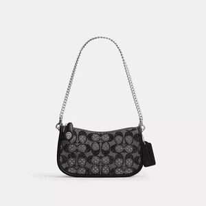 Coach swinger 20 Black Crystal and Silver Shoulder Bag